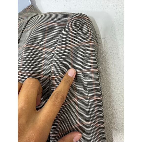 Emporio Armani Vintage Plaid Wool Blend Blazer Made in Italy Size 42 - Picture 4 of 11